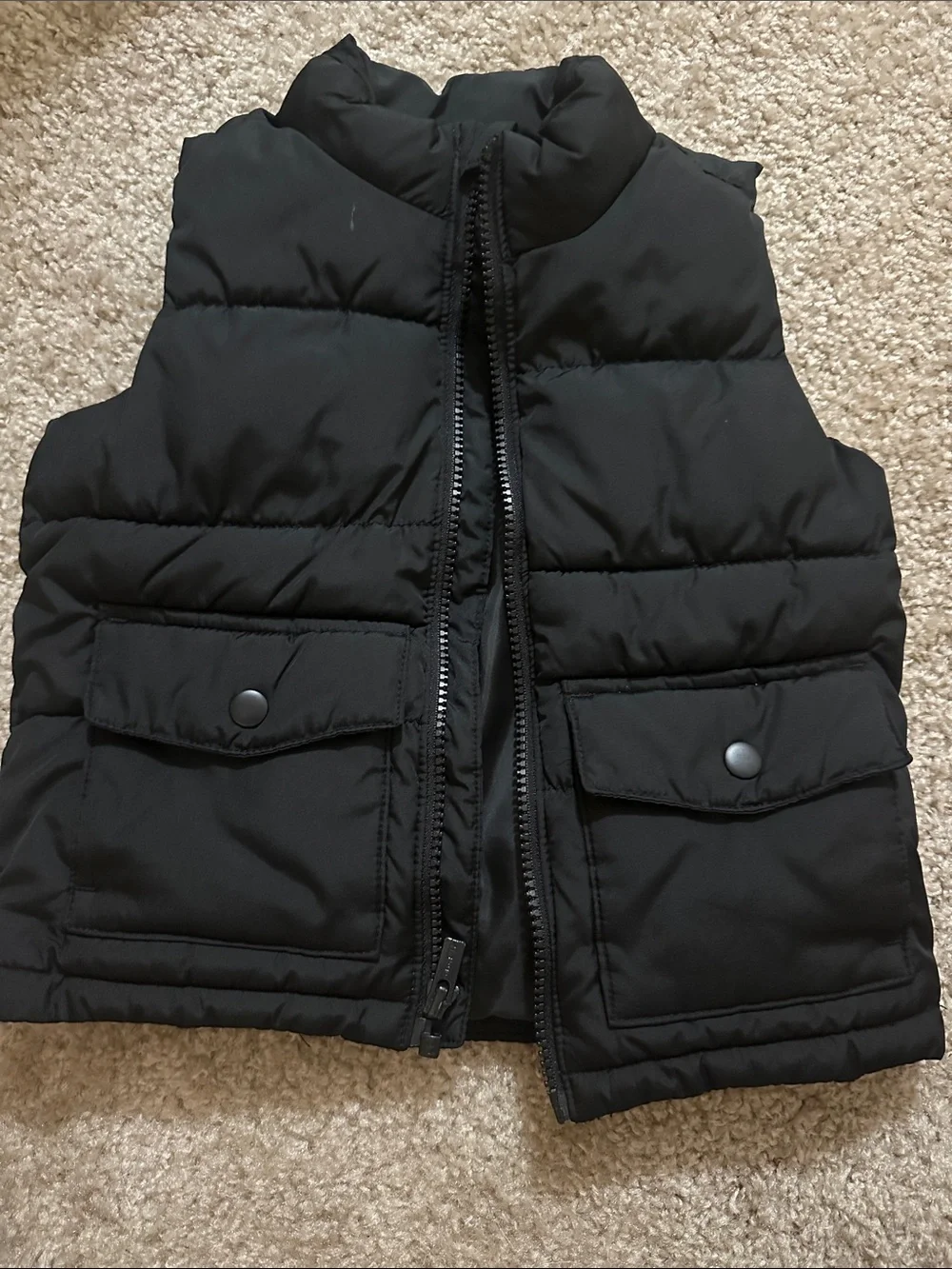 Old Navy Black Quilted Puffer Vest